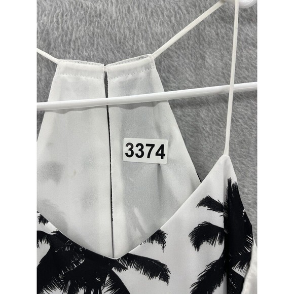 Express Women's Trapeze Blouse Palms Sleeveless Size XS Lined Tank Flowy - Picture 5 of 9